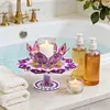 Diamond Art Mandala Lotus Rotating Candle Holder Home Decor