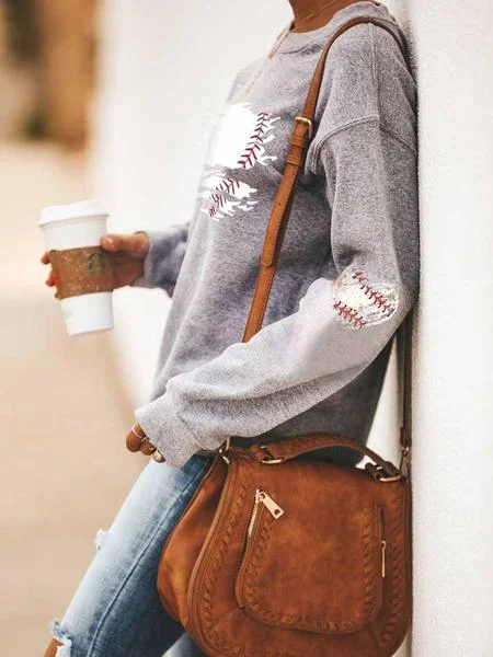 Baseball Printed Sweatshirt