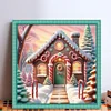 Xmas House-11CT Stamped Cross Stitch 50*50cm