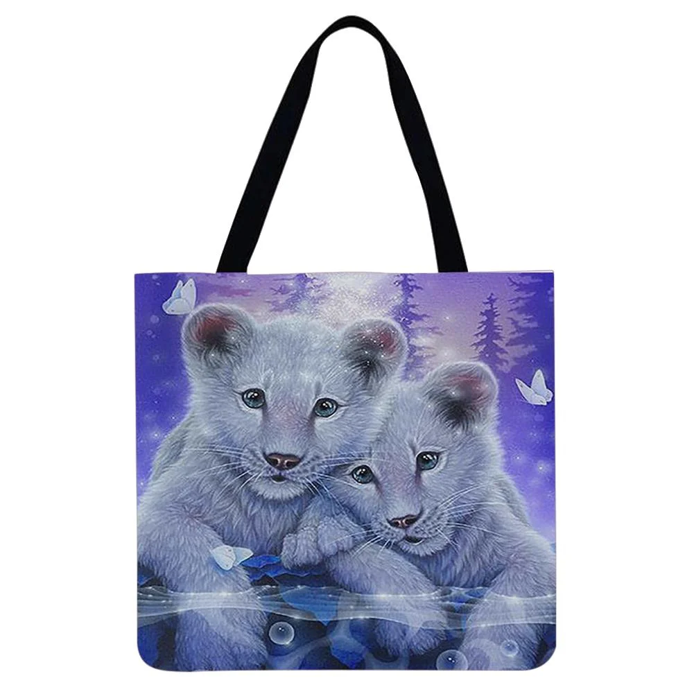 Linen Tote Bag -  Tiger