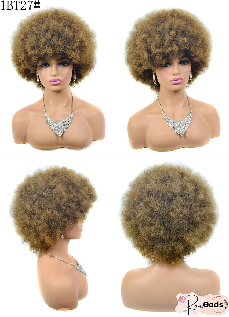 Explosive Head Wig Head Cover Microwave Curly Hair Fluffy Wig Head Cover