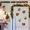 6PCS Drinks DIY Pearl Diamond Painting Christmas Fridge Magnets, Sparkling Rhinestone Refrigerator Magnet Craft Kit for Home Decor & Gifts