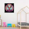 >SALE<5D DIY Full Round Drill Diamond Painting Stained Glass Deer Kit Decor 30x30cm
