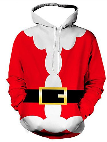 Men's Spoof Christmas Cartoon Pattern Long Sleeve Hoodie PLUSCLOTHESMAN