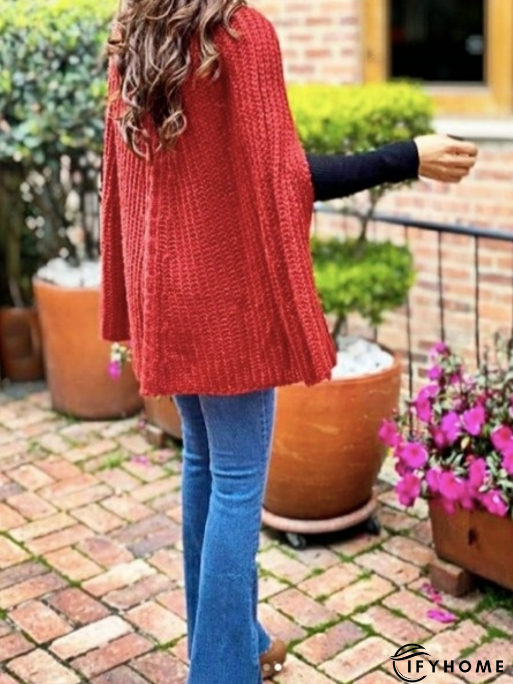 Fall Crew Neck Shift Simple Lady Daily Sweater | IFYHOME