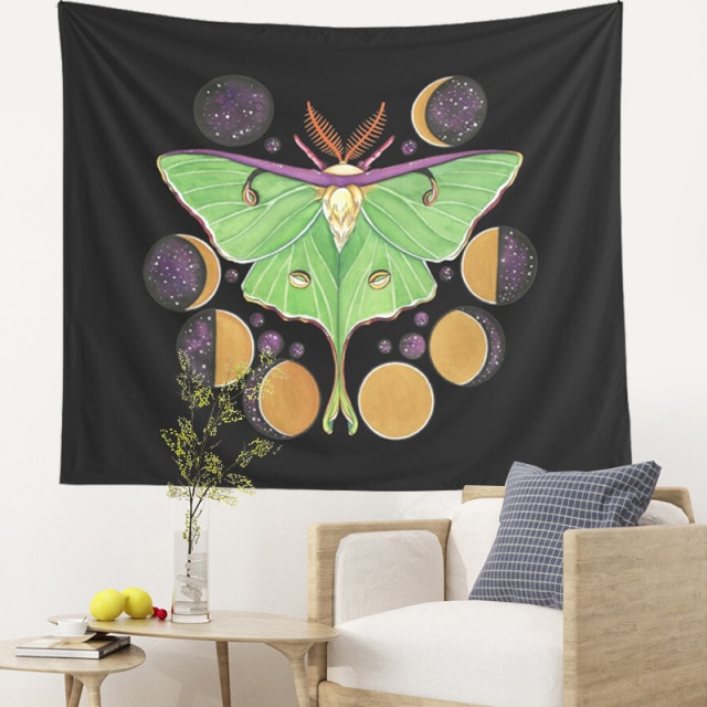 

Wall Tapestry - Moon Flower Butterflies-150*130cm, 501 Original