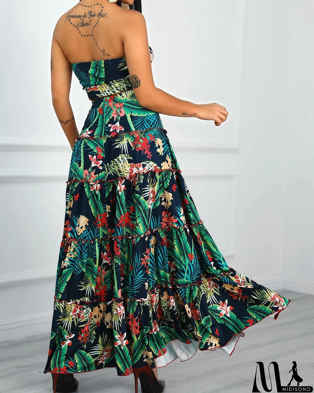 MidiSono - Retro Two-Piece Printing Suit