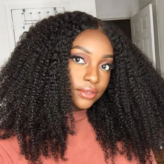  YVONNE Free Combination Super High-density Lace Wig Premium Kinky Curly 3 Bundles With HD 5x5 Lace Closure 