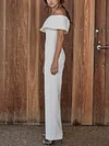 Off-The-Shoulder Empire Wide Leg Jumpsuits