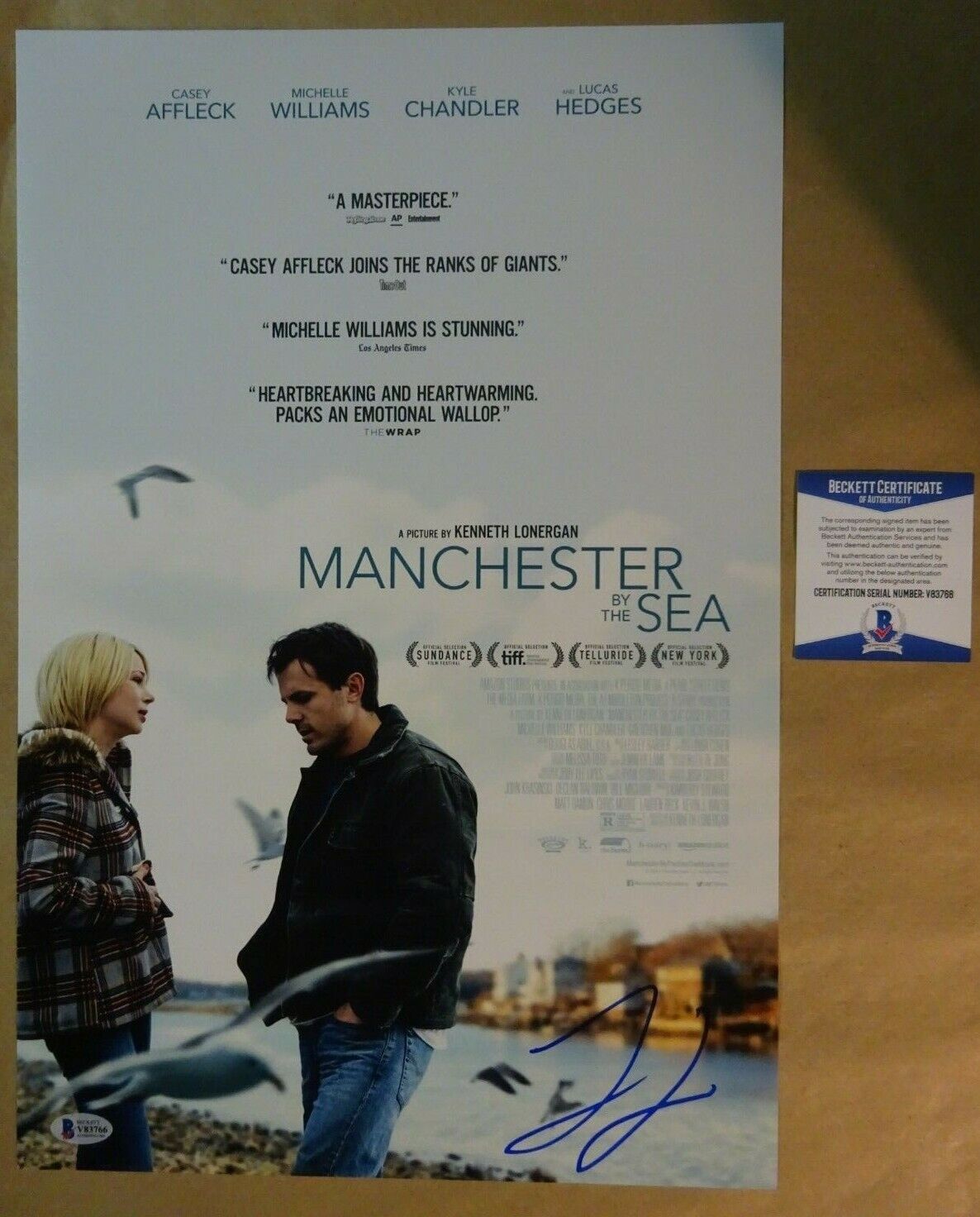 Signed LUCAS HEDGES Autographed Manchester By The Sea Photo Poster painting 12x18