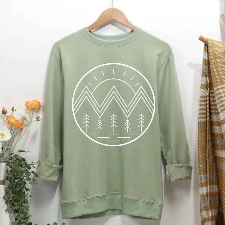 Sunny Mountain Women Casual Sweatshirt-Annaletters