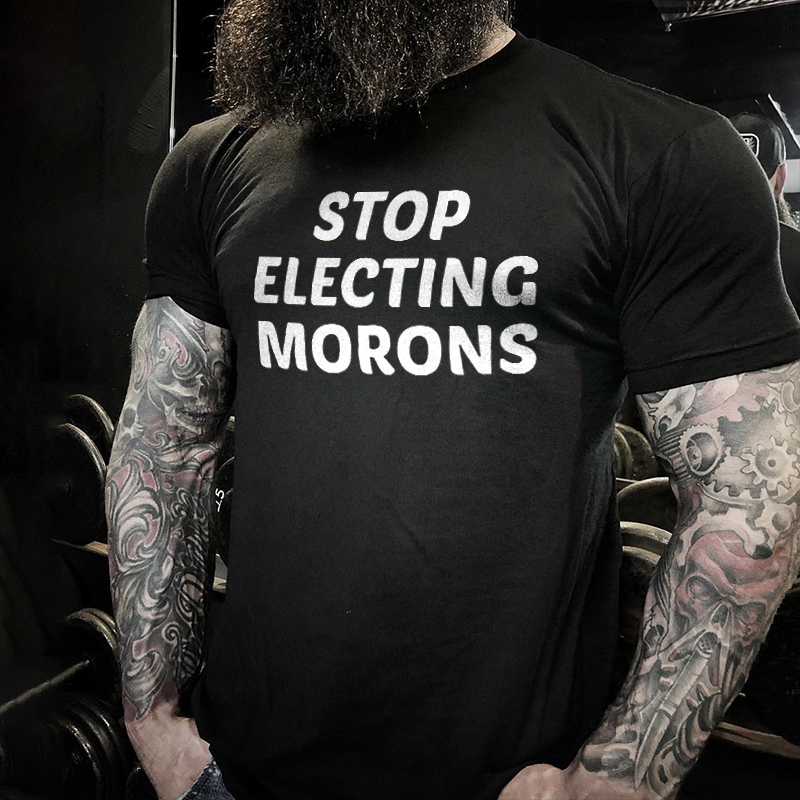 (Sale) Livereid Stop Electing Morons Printed Men's T-shirt - Livereid