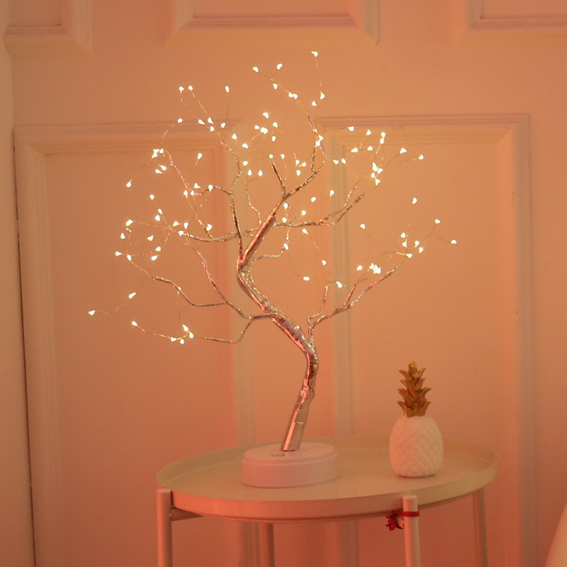 THE FAIRY LIGHT SPIRIT TREE SPARKLY TREES LED Night Light Mini Christmas Tree Copper Wire Garland Lamp Fairy Lights Holiday Lamp
