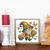 Peinture diamant de forme spéciale de gnome de fleur-30*30cm