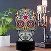 5D DIY Diamond Painting 7 Color Night Light Lamp Home Decoration Ornament Gift Kit(Skull)