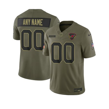 Men's Arizona Cardinals Custom Olive 2025 Salute to Service Retired Limited Jersey