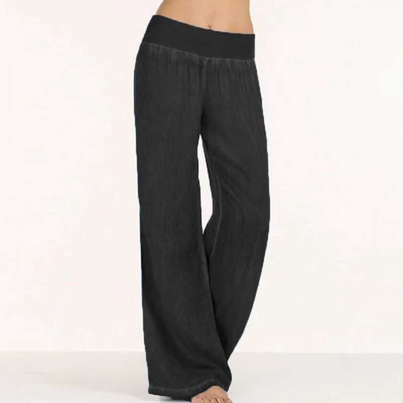 Women's Casual Basic Solid Color Loose Long Pants