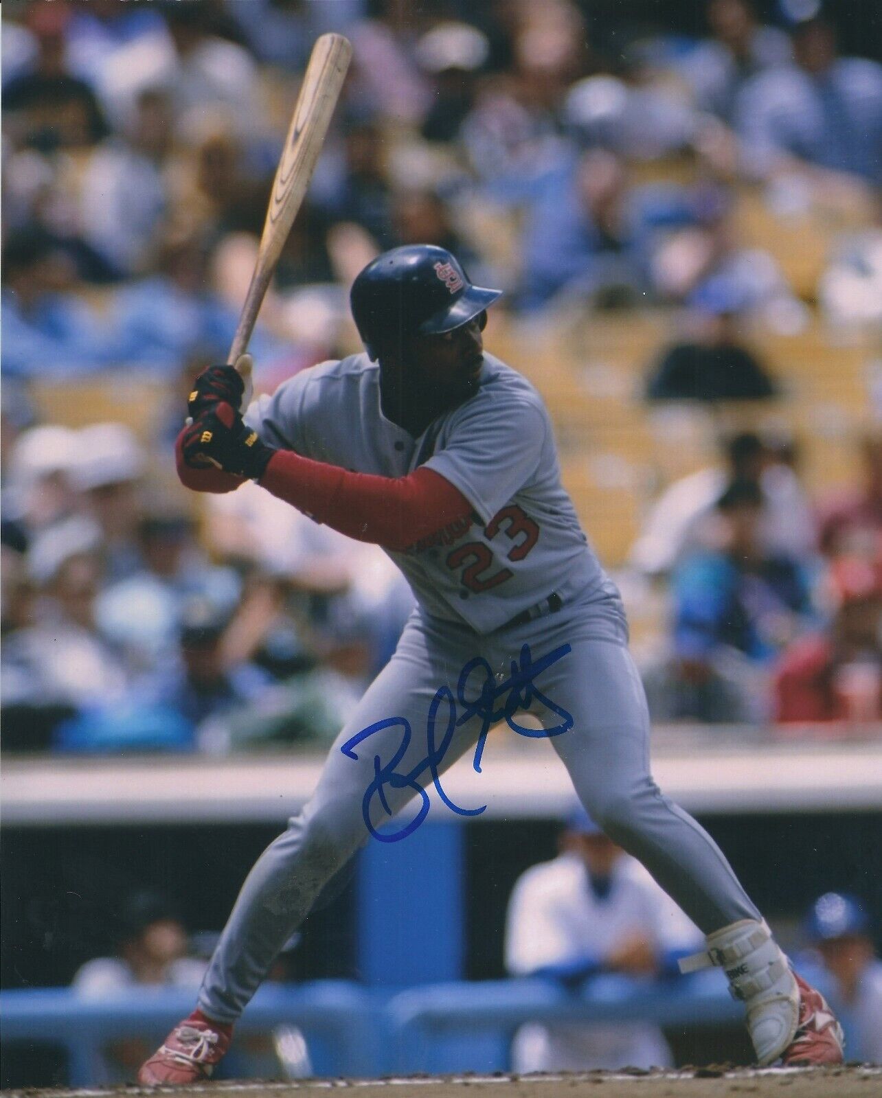 Signed 8x10 BERNARD GILKEY St. Louis Cardinals Autographed Photo Poster painting- COA