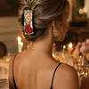 Rose DIY Diamond Painting Claw Clips for Adults Beginners Diamond Art Western Hair Clips Anti-Slip Design for Women Long Short Hairstyle Jewelry Supplies