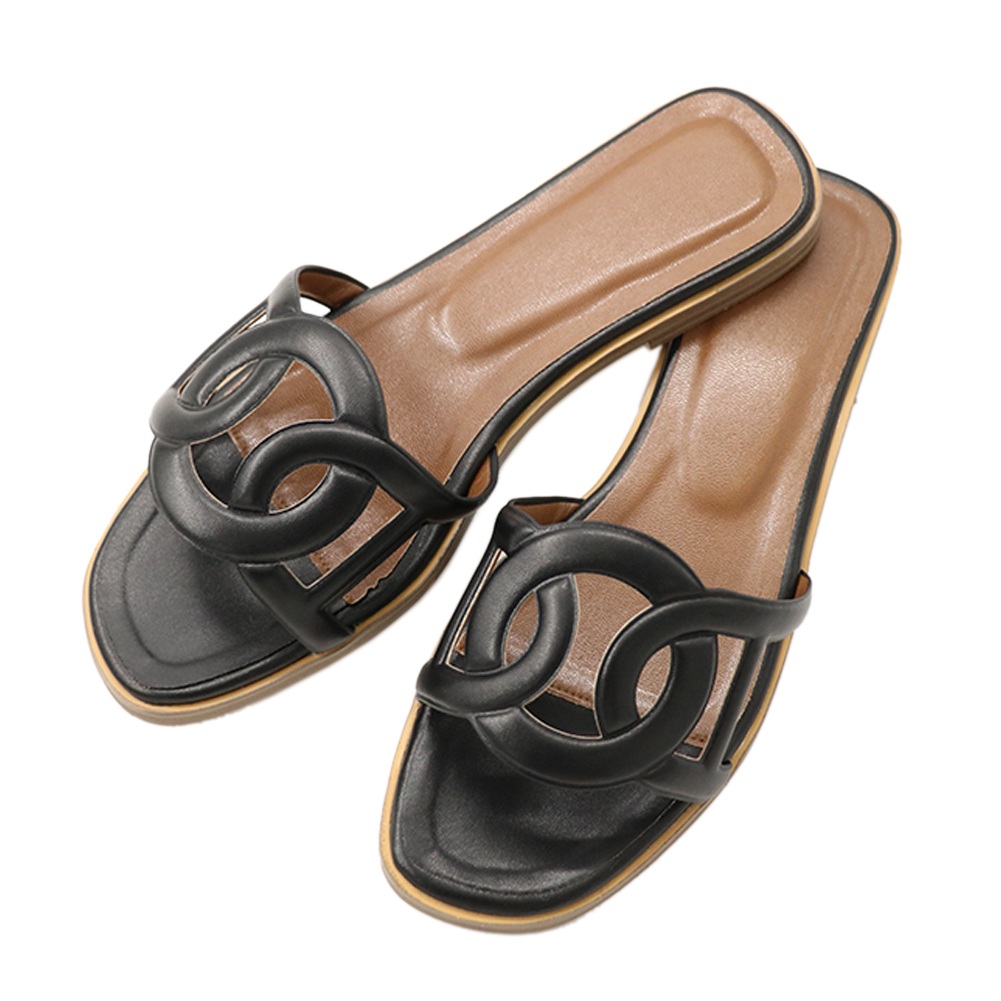 Circle Design Women's Summer Flats Slipers-MERUMOTE