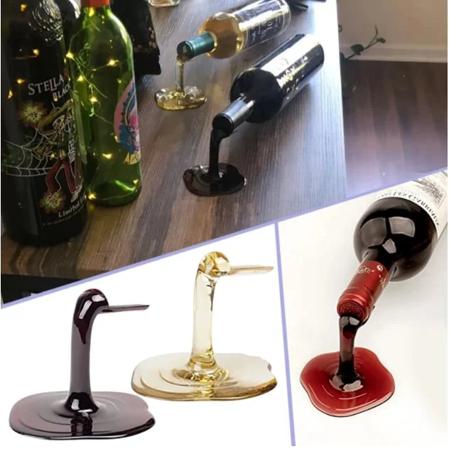 New Year Sale 49.99%OFF 🔥Creative Spilled Wine Bottle Stand