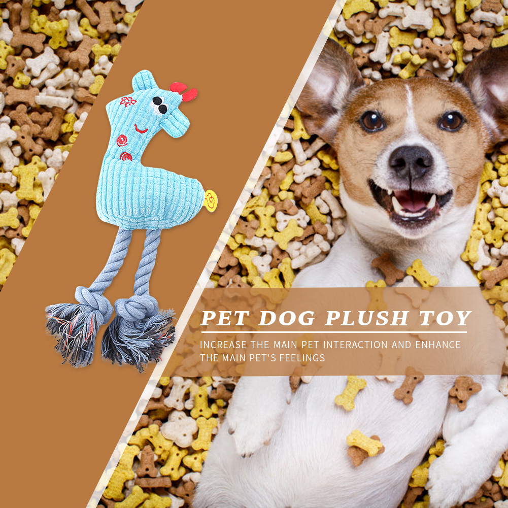 

Cute Deer Shaped Squeak Sound Molar Doll Funny Pet Dog Plush Chew Bite Toys, 501 Original