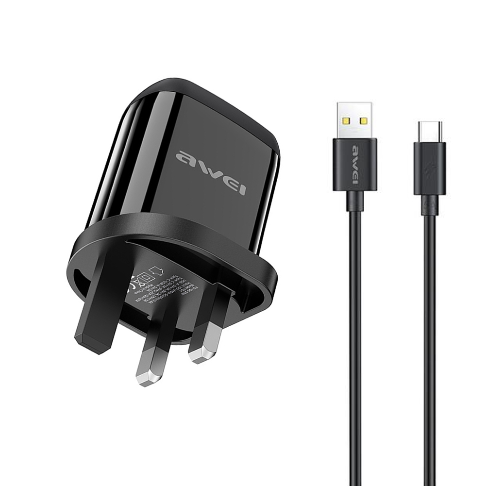 

Awei PD1 20W USB C Phone Charger QC3.0 Fast Charging with 5A Type-C Cables, 501 Original