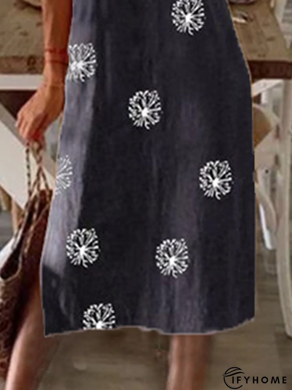 Vintage Boho Hippie Holiday V Neck Casual Weaving Dress | IFYHOME