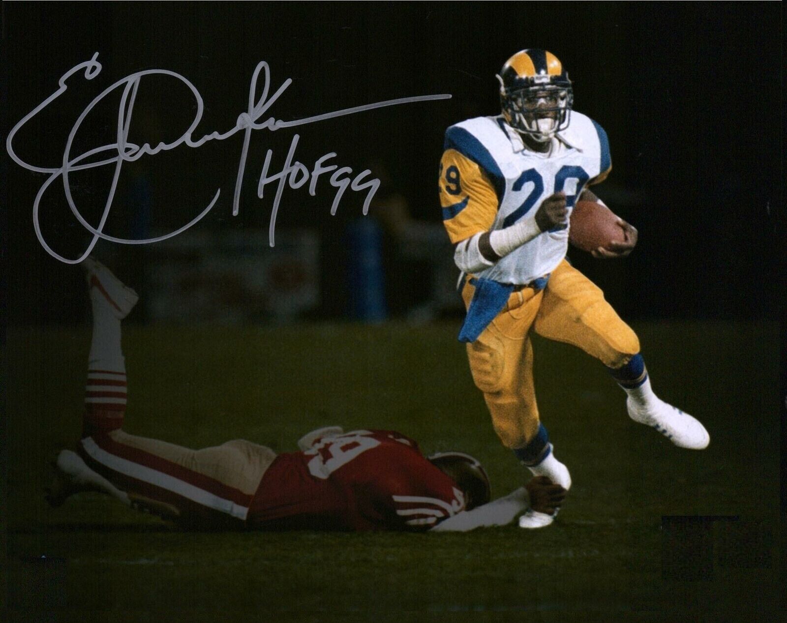 Eric Dickerson Autographed Signed 8x10 Photo Poster painting ( HOF Rams ) REPRINT