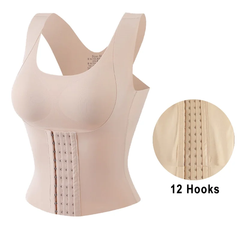 Billionm Women Redutive Girdle Posture Corrector Bra Seamless Underwear Sheath Slimming Corset Tops Tummy Control Body Shaper Tank Top