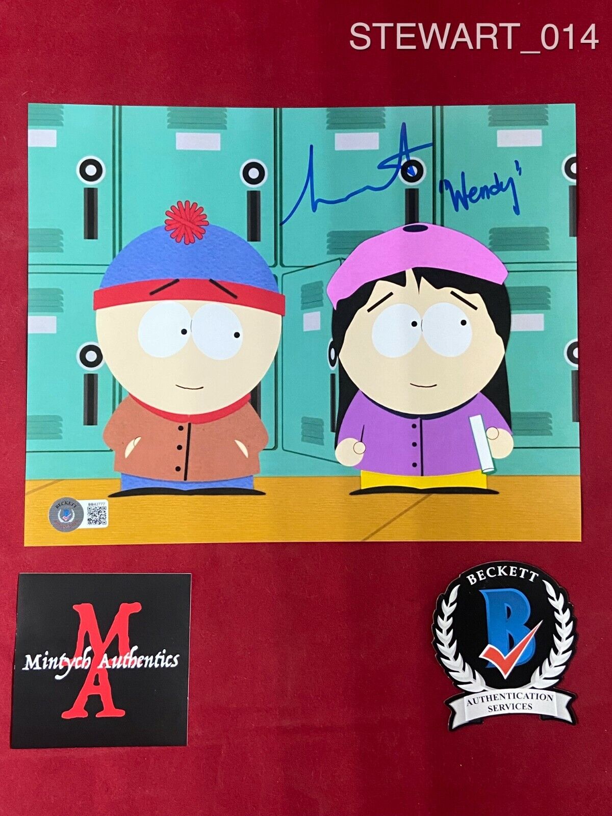 APRIL STEWART AUTOGRAPHED SIGNED 8x10 Photo Poster painting! SOUTH PARK! WENDY! BECKETT COA!