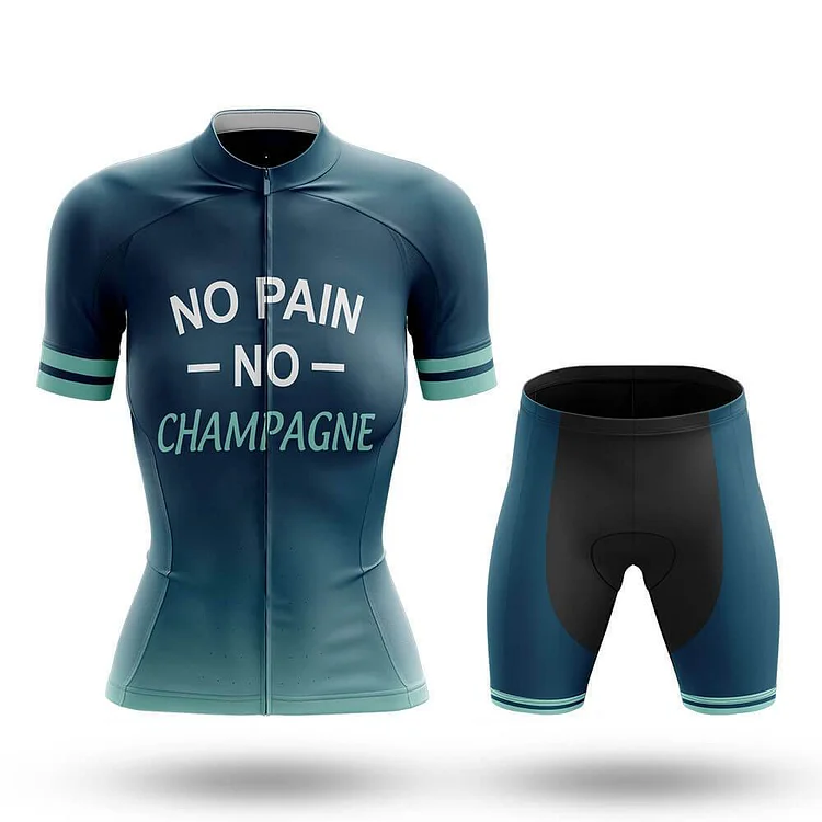 No Pain No Champagne Women's Short Sleeve Cycling Kit