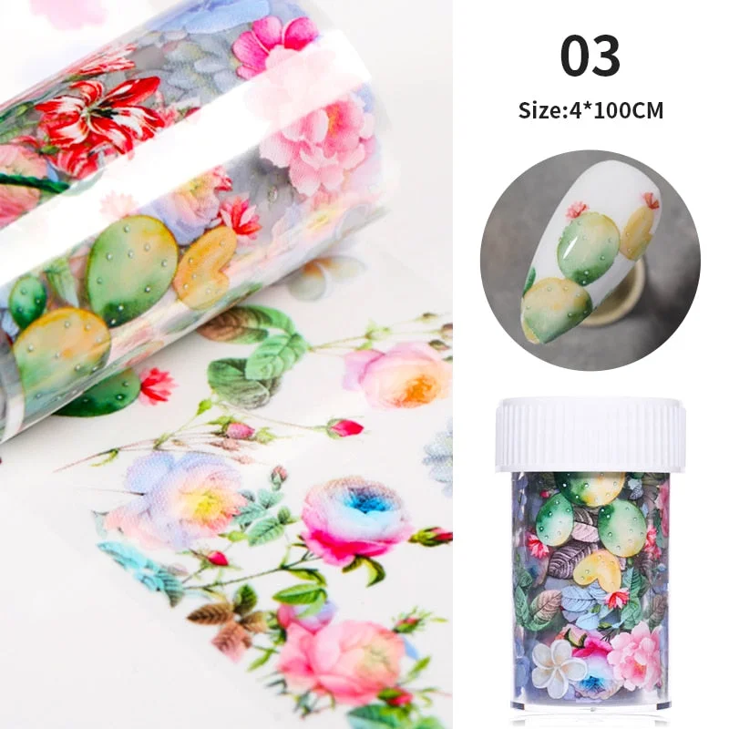Nail Foils Marble Series Nail Transfer Foils Decorations DIY Idea Nail Art Transfer Sticker Decals Nail Accessories 4*100cm