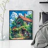 Flower House-11CT Stamped Cross Stitch 45*55cm/17.72*21.65in