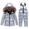 Kid Baby Boy Russian Winter Suits Duck Down 2 Pcs Sets