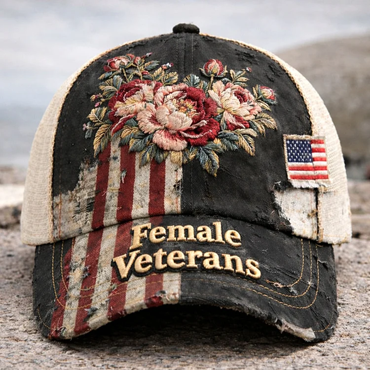 Female Veterans Printed Casual Hat socialshop