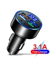 5 Ports Car Charger USB C Car Adapter 15.5W 4USB+Type-C for iPhone for Samsung