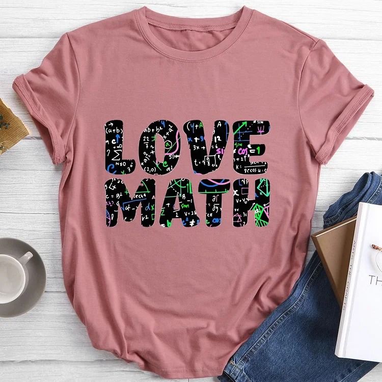 Love Math Round Neck T-shirt