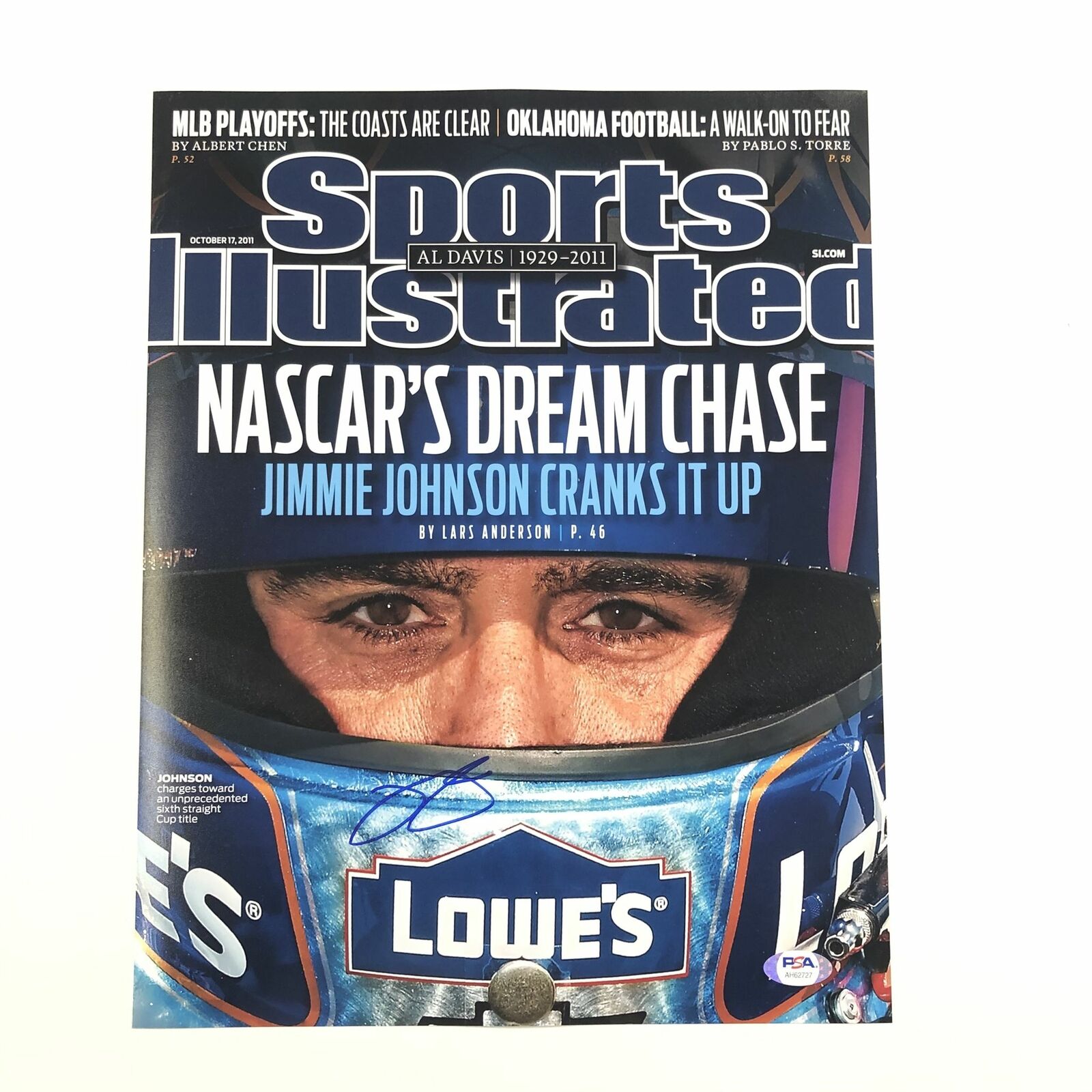 Jimmie Johnson Signed 11x14 Photo Poster painting PSA/DNA Autographed NASCAR