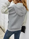 Split-Joint Contrast Color Long Sleeves Hoodies&Jackets