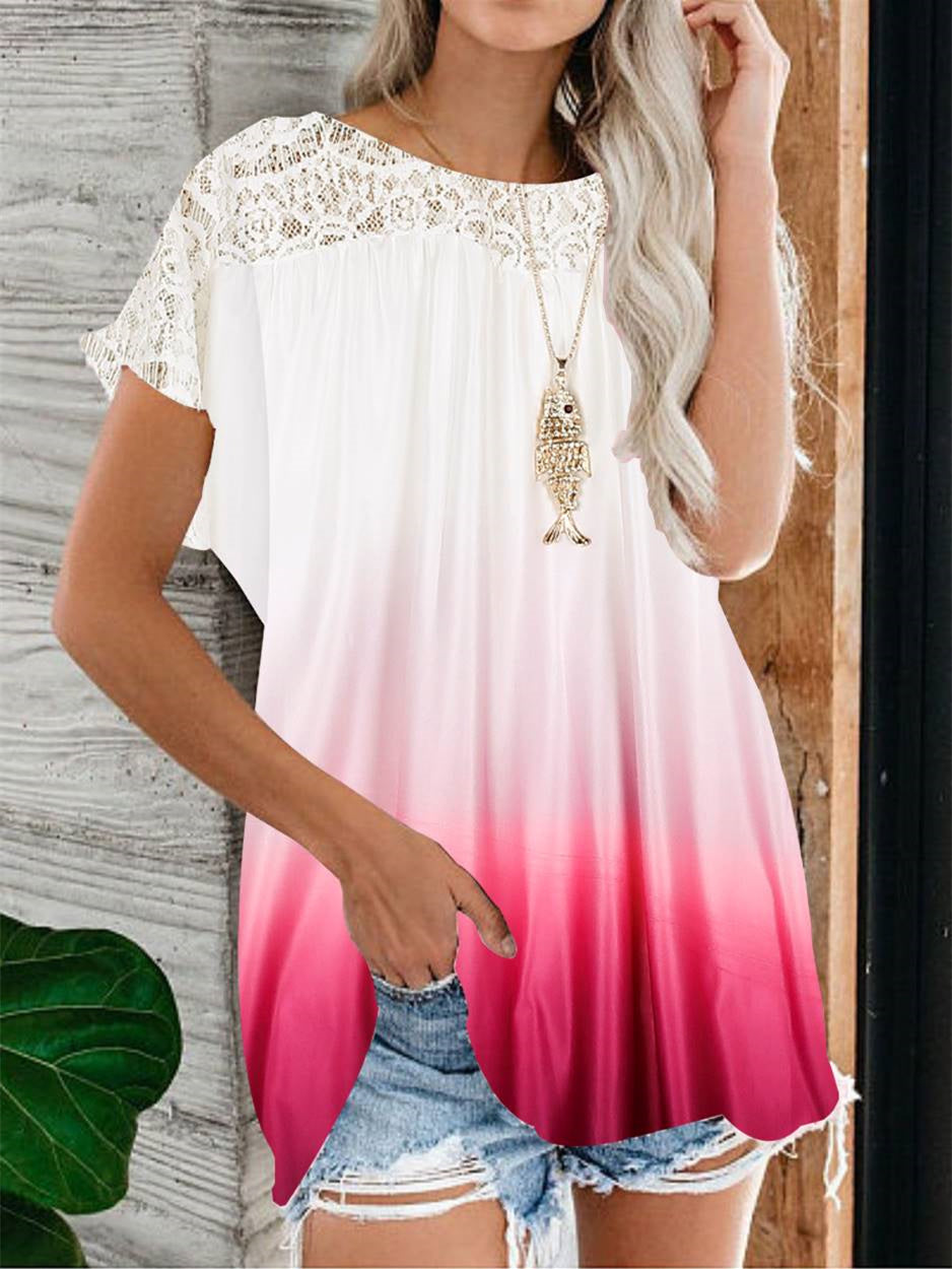 Women Long Sleeve V-neck Graphic Floral Printed Top