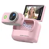 Compact Panoramic Action Camera Anti-Shake WiFi Mini Sports Camera 2.0in Flip Screen with Magnetic Neck Strap for First-person View Shooting