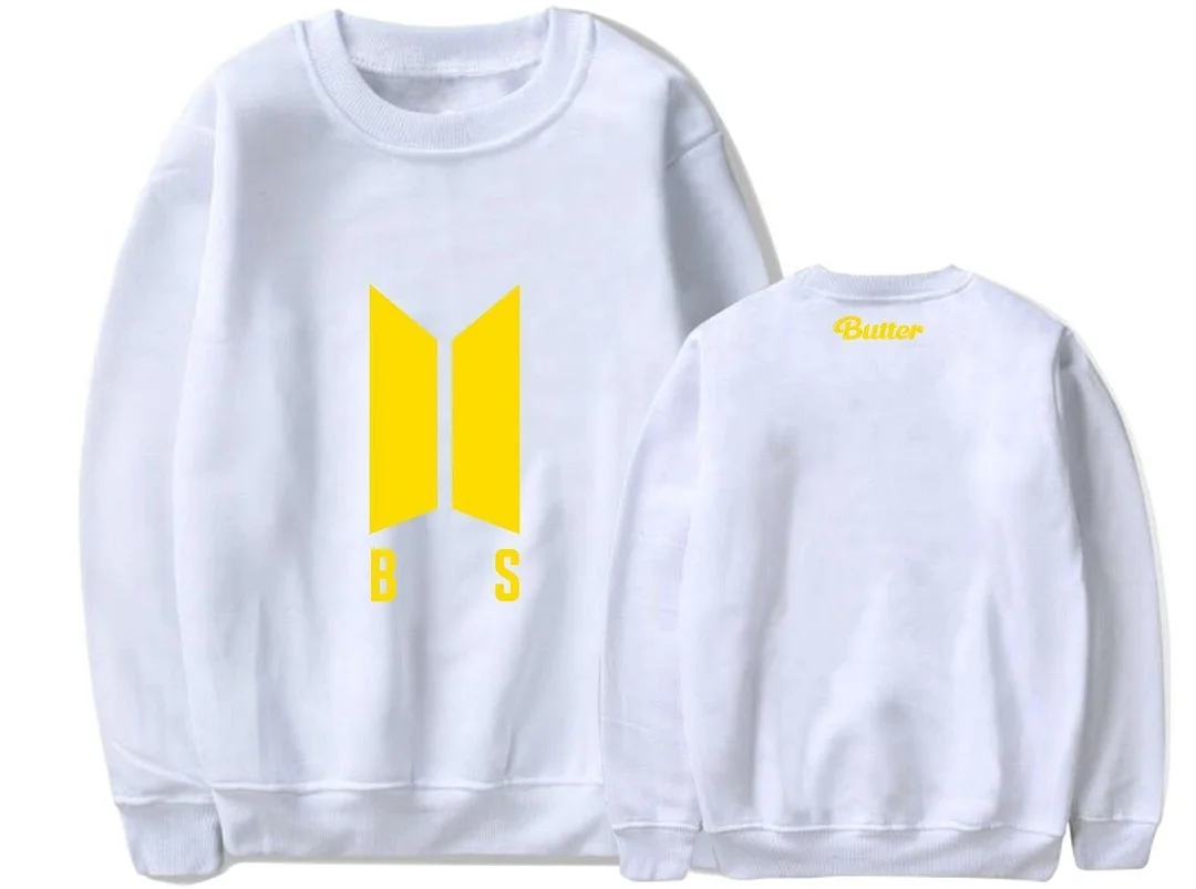 방탄소년단 Butter Print Round Neck Hoodie