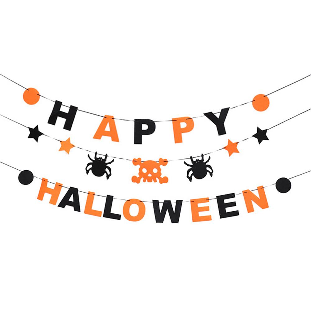 

Non-Woven Fabric Happy Halloween Bunting Banner String Hanging Flags Decor, 501 Original