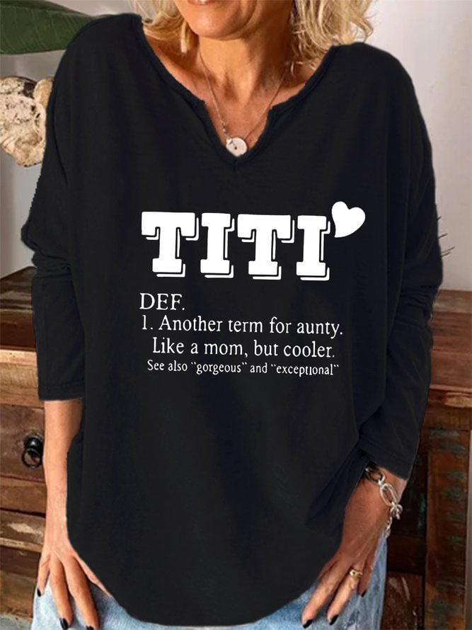 TITI DEF Women's Letter Tops