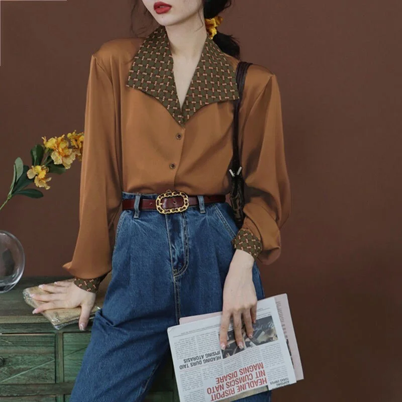 Fashion Women Chiffon Blouse Long Sleeve Solid Korean Shirt Office Lady Slim Blusas Spring Autumn Elegant Blouses High Quality