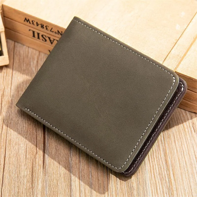 Simple Retro Texture Leather Wallet