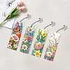 4Pcs Butterfly Bush Special Shape Diamond Painting Bookmark for Reading Day Gift