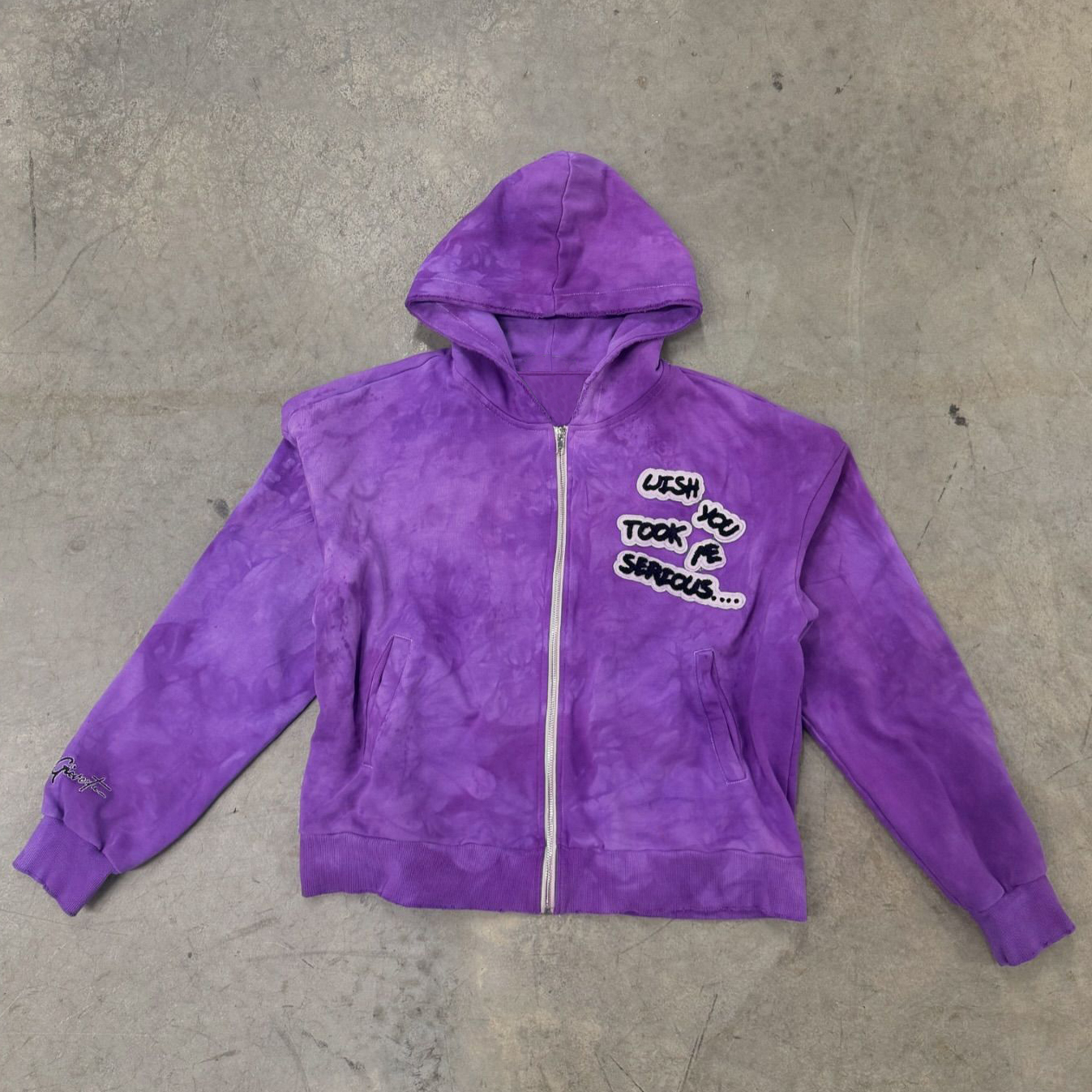 Letter Expression Print Long Sleeve Hoodies