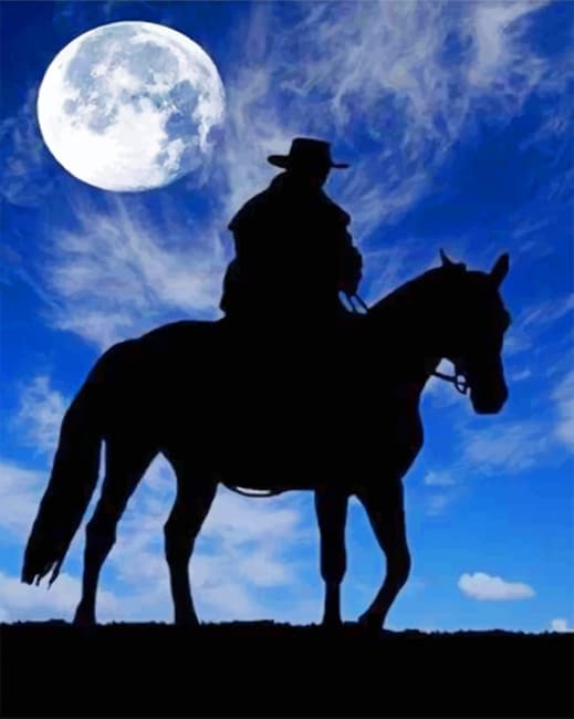 

Cowboy Under The Moon – Paint By Numbers - 40*50CM, 501 Original